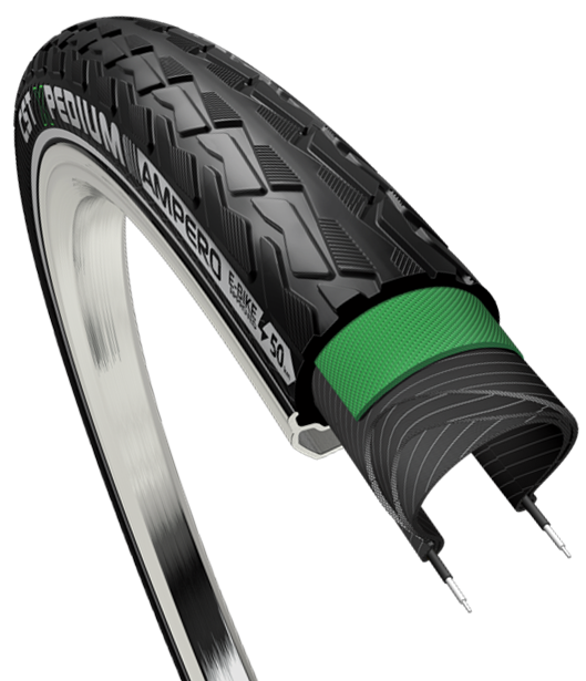 Buitenband CST Xpedium Ampero C1880 28 x 1.40"/ 37-622 voor e-bikes  - zwart met reflectie