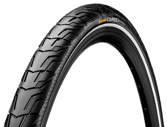 Buitenband Continental Ride City Puncture ProTection 28 x 1.40" / 37-622mm - zwart met reflectie