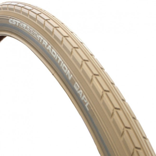 Buitenband CST Tradition Classic Line 28 x 1.75" / 47-622 mm - khaki met reflectie
