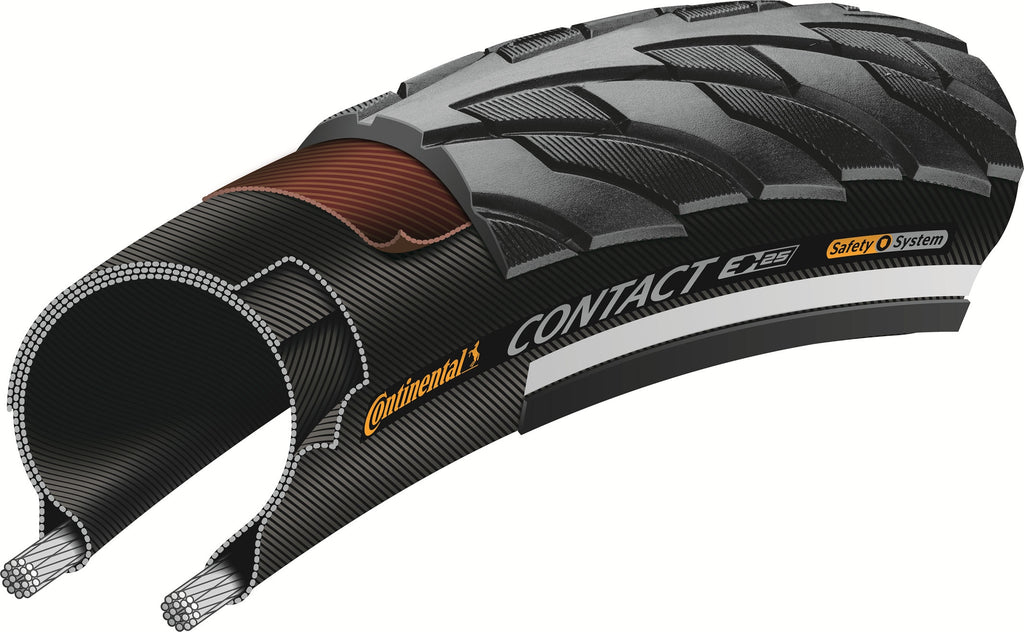 Buitenband Continental Contact 28 x 1.10" / 28-622 mm  - zwart met reflectie