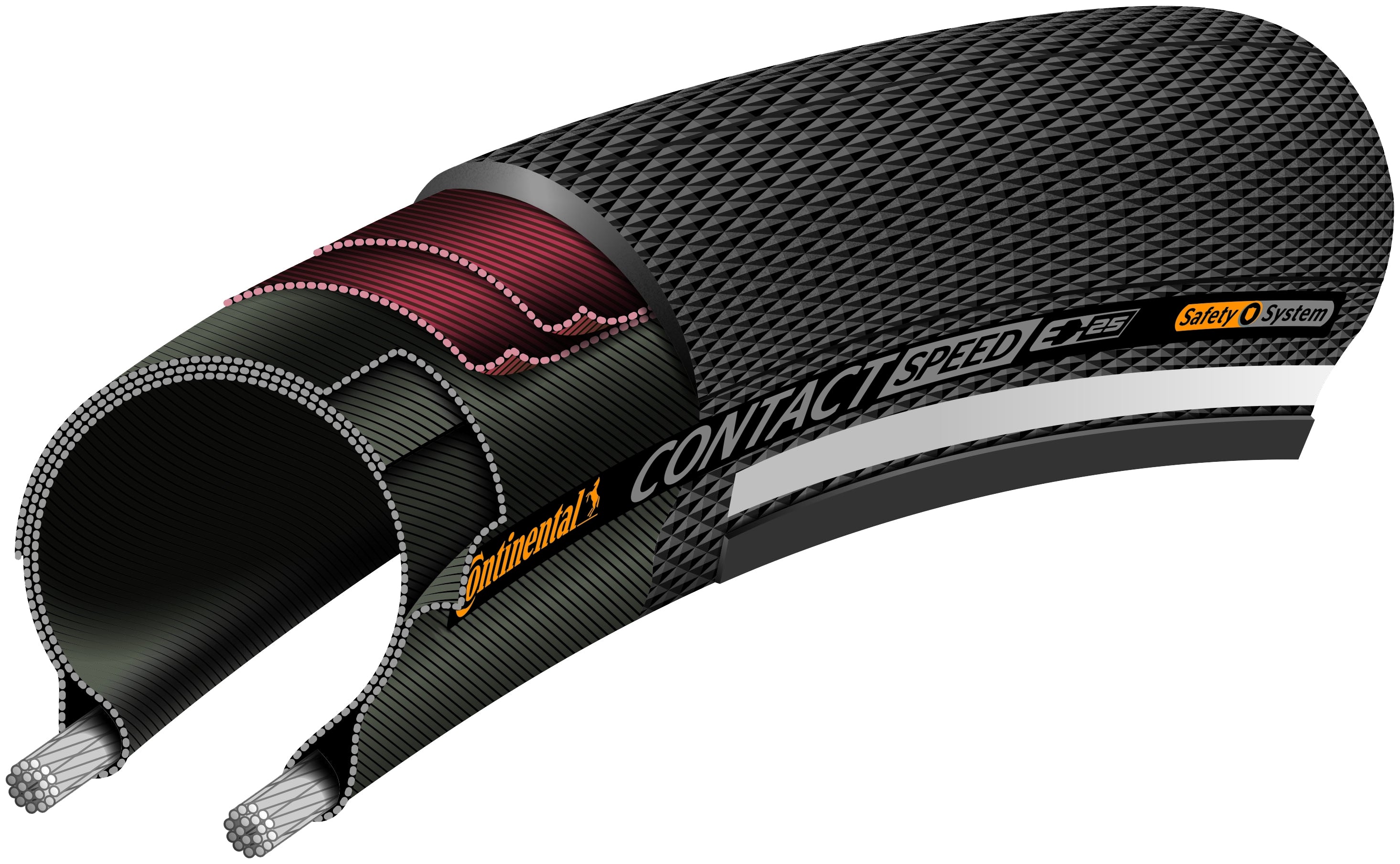 Buitenband Continental Contact Speed  28 x 1.10" / 28-622 - zwart met reflectie