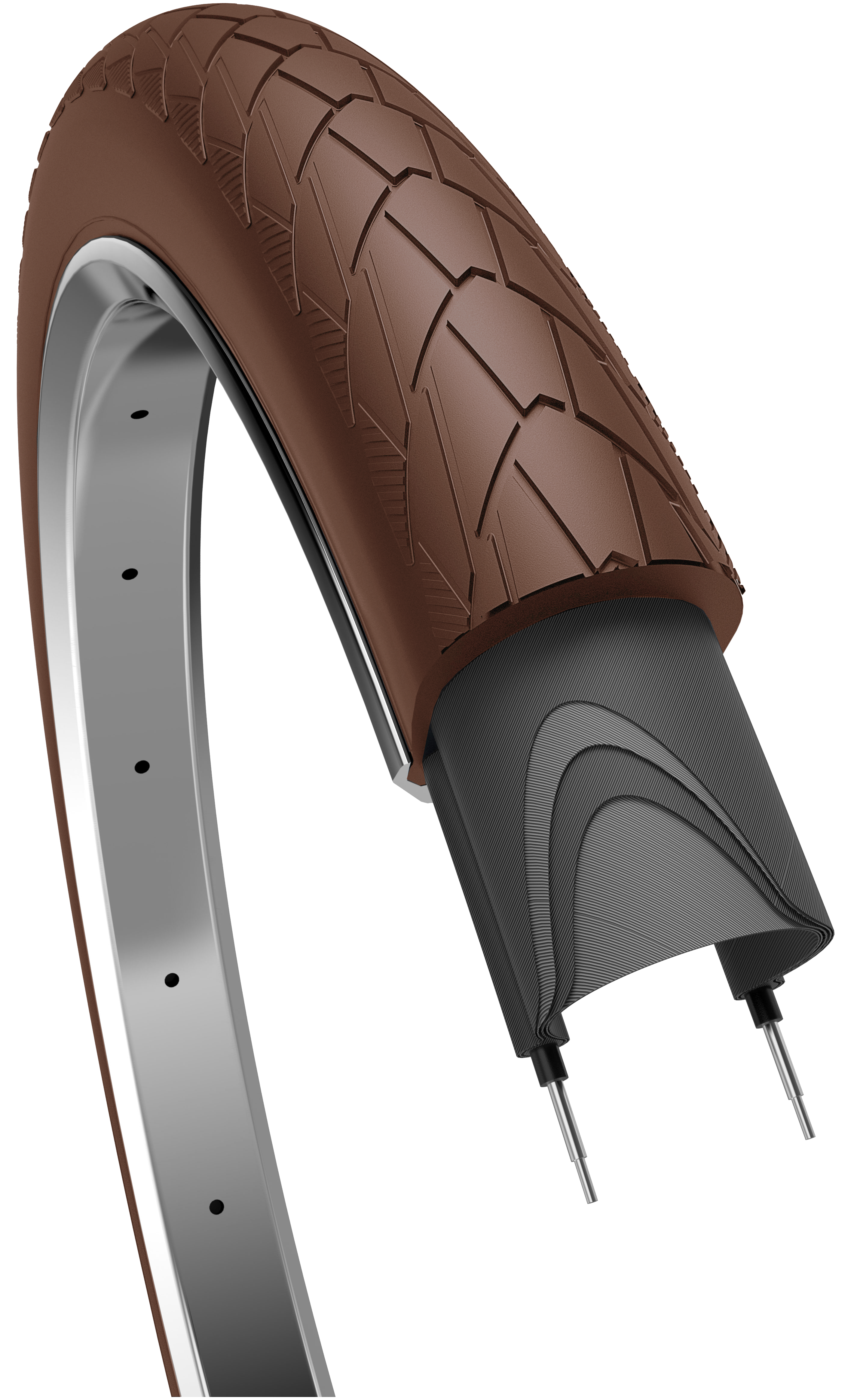 Buitenband Edge Mambo 28 x 2.00"/ 50-622 mm - donkerbruin met reflectie