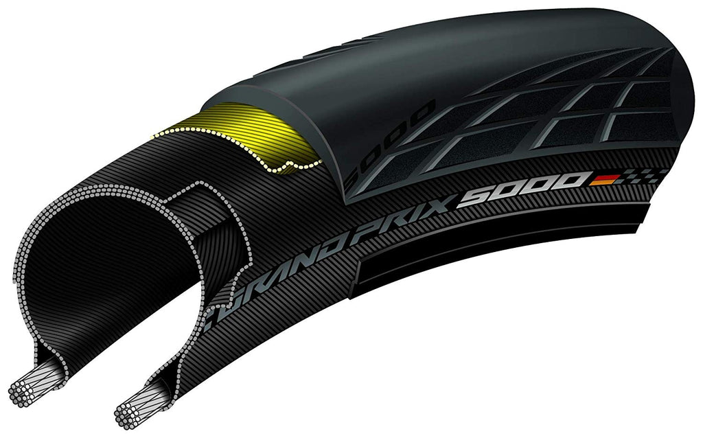 Vouwband Continental Grand Prix GP5000 28 x 0.90" / 23-622  - zwart