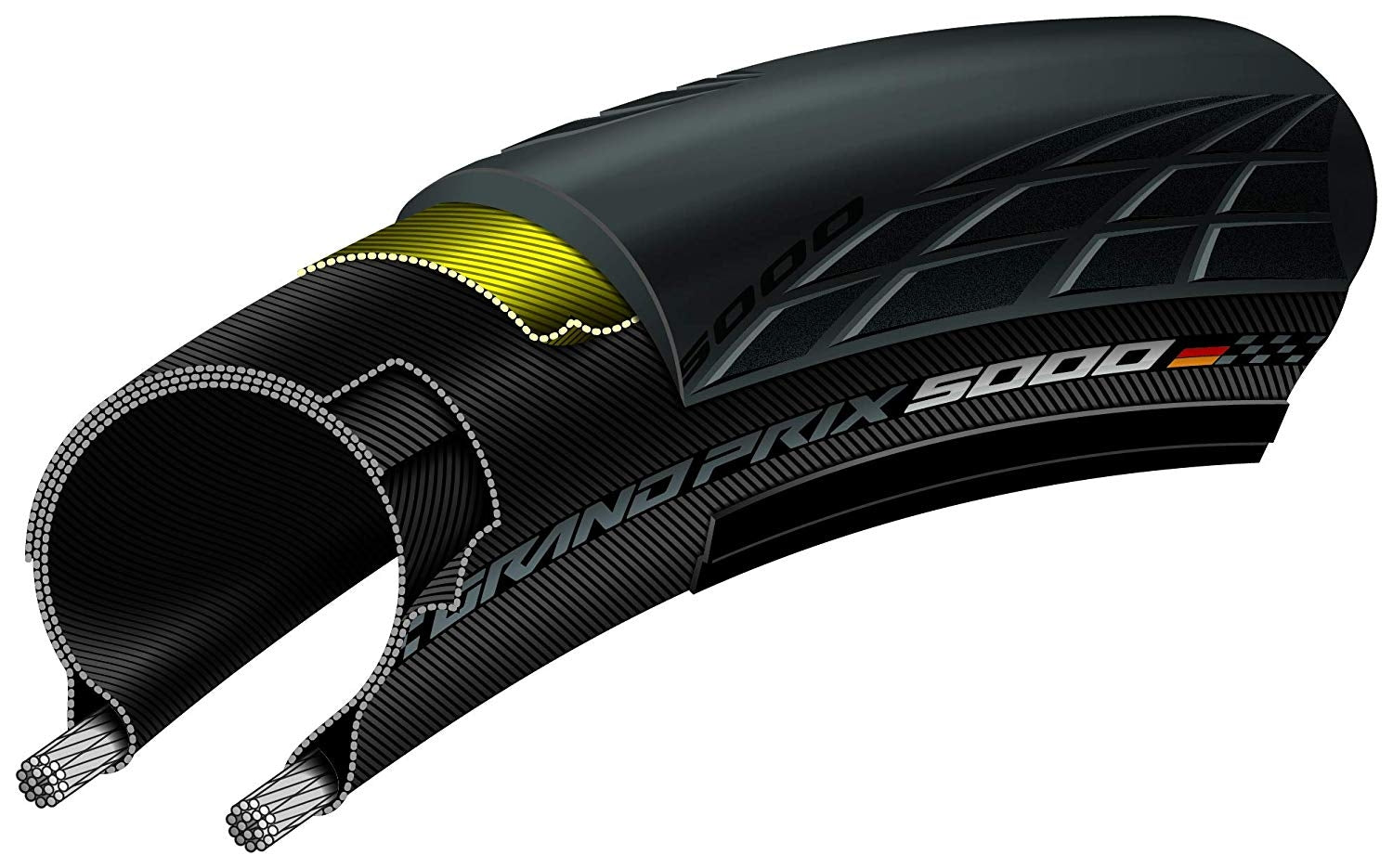 Vouwband Continental Grand Prix GP5000 28 x 1.00" / 25-622 - zwart