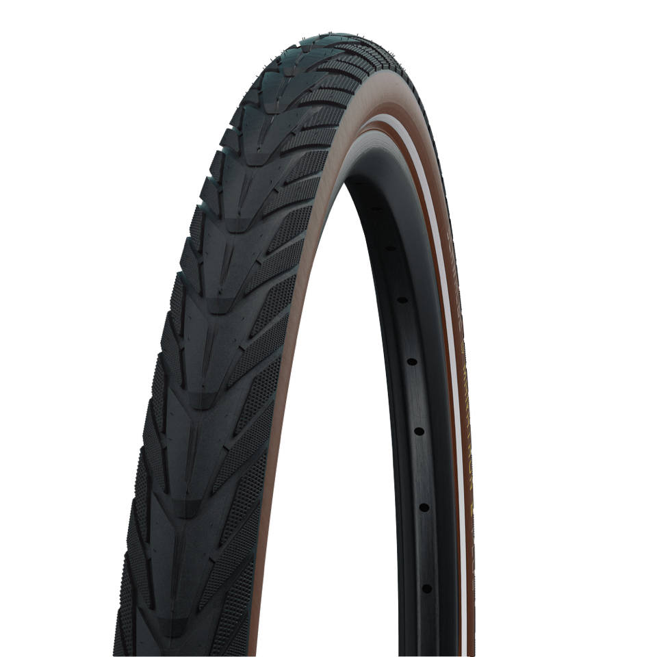 Buitenband Schwalbe Energizer Plus GreenGuard 28 x 1.75" / 47-622 mm - zwart/bruin met reflectie