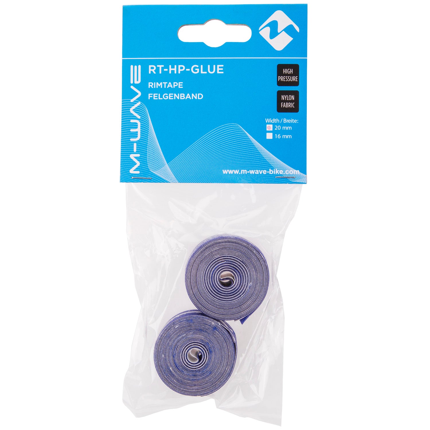 Velglint 12-29" M-Wave RT-HP-Glue hoge druk 20 mm - blauw (1 set)