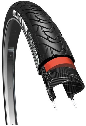 Buitenband CST Otis 28 x 1 3/8" / 37-622 mm - zwart met reflectie