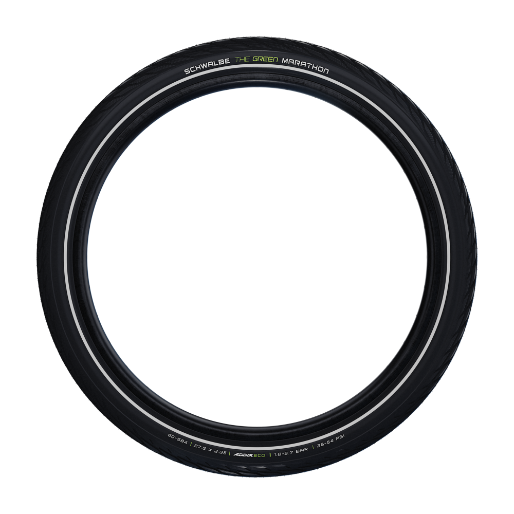 Buitenband Schwalbe Green Marathon GreenGuard 28 x 1.00"  / 25-622mm - zwart met reflectie