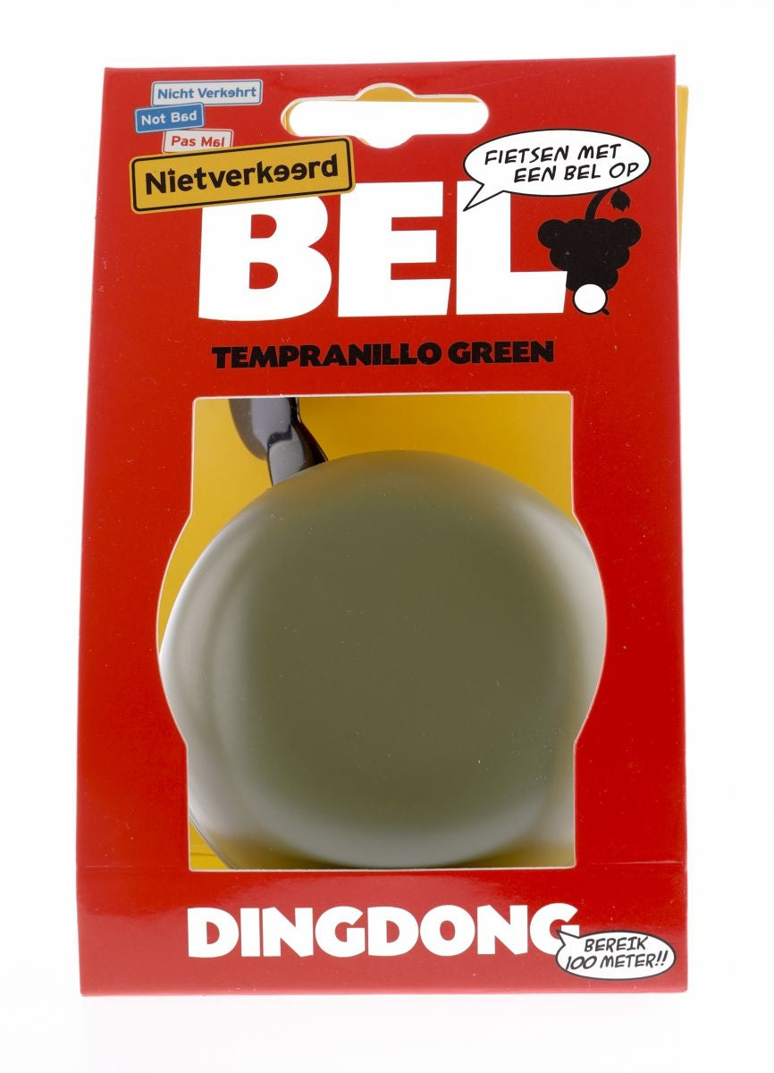 Fietsbel Ding-Dong NietVerkeerd ø80mm - tempranillo green
