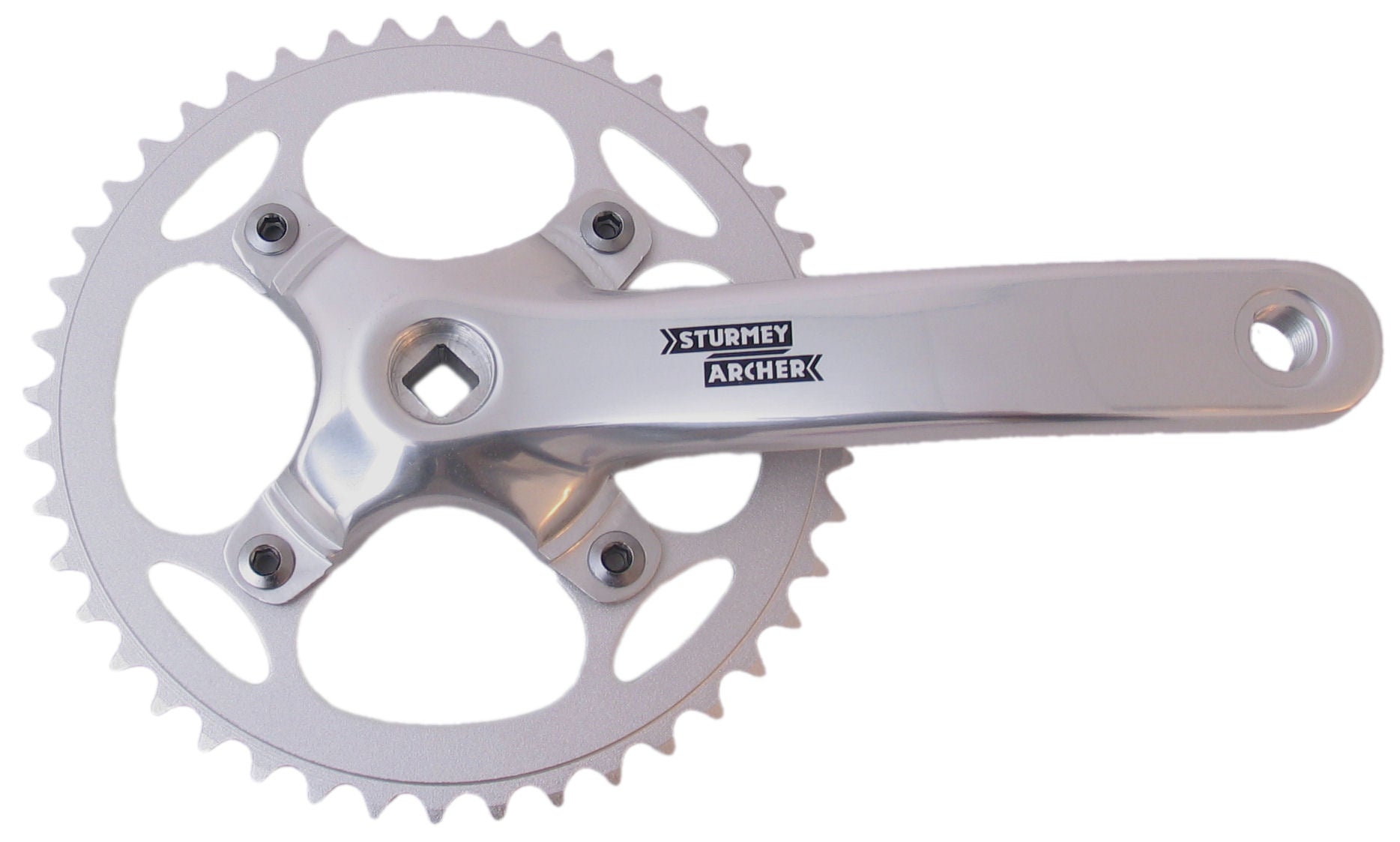 Crankstel 44T Sturmey Archer FCS750 voor 3/32" ketting - 170mm - voor vierkante as - zilver