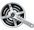 Crankstel 6/7/8 speed Shimano Tourney FC-TY501 met 170mm crankarm 48 x 38 x 28T met kettingscherm - zilver