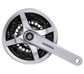 Crankstel 6/7/8 speed Shimano Tourney FC-TY501 met 170mm crankarm 42 x 34 x 24T met kettingscherm - zilver