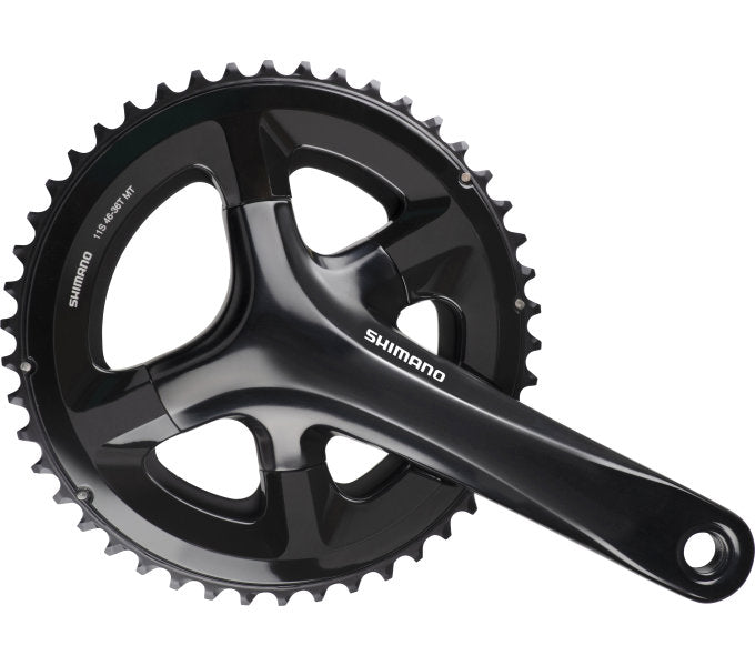 Crankstel 2 x 11 speed Shimano Road FC-RS510 - 172,5/50-34T met holle as - zwart