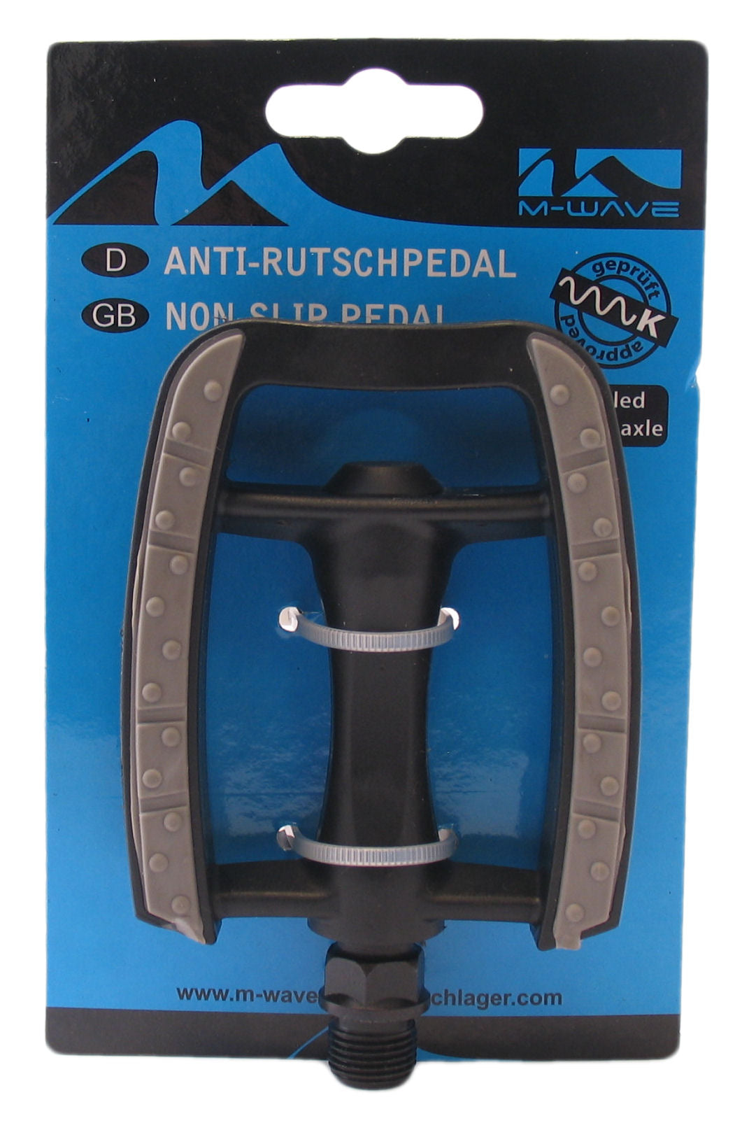 Pedaalset M-Wave anti-slip kunststof - zwart