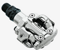Pedaalset Shimano SPD M520 met plaatjes SM-SH51 - zilver