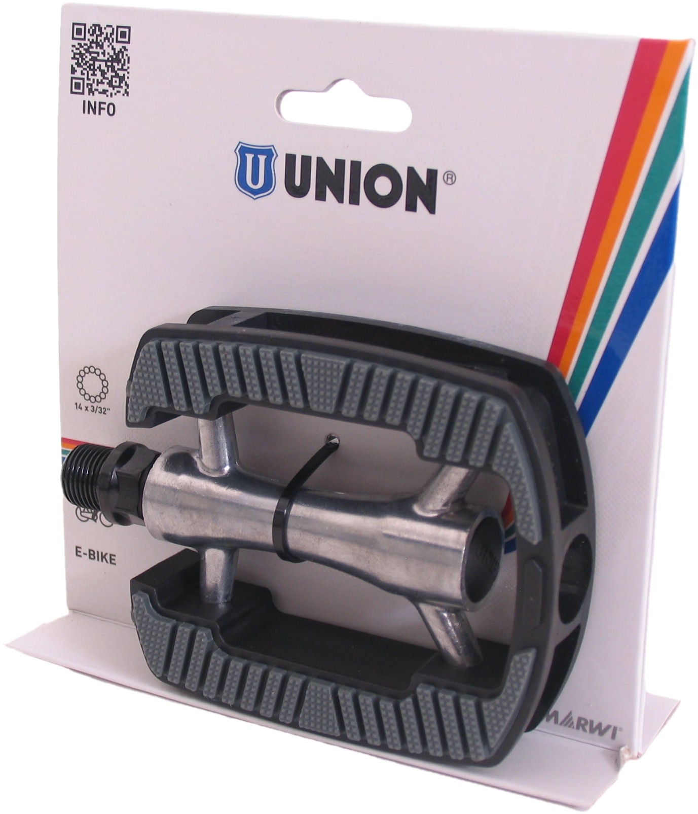 Pedaalset Marwi SP-821 aluminium huis non-slip - zwart / zilver (op kaart)