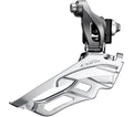 Voorderailleur 3 x 8-speed Shimano Claris FD-R2030 ø34,9 mm klem met adapter ø31,8/28,6 mm / down-pull 63-66° hoek 46-52T - grijs
