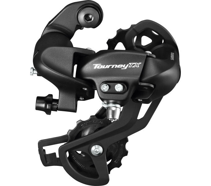 Achterderailleur 7/8-speed Shimano Tourney TX800 met padbevestiging - zwart (werkplaatsverpakking)