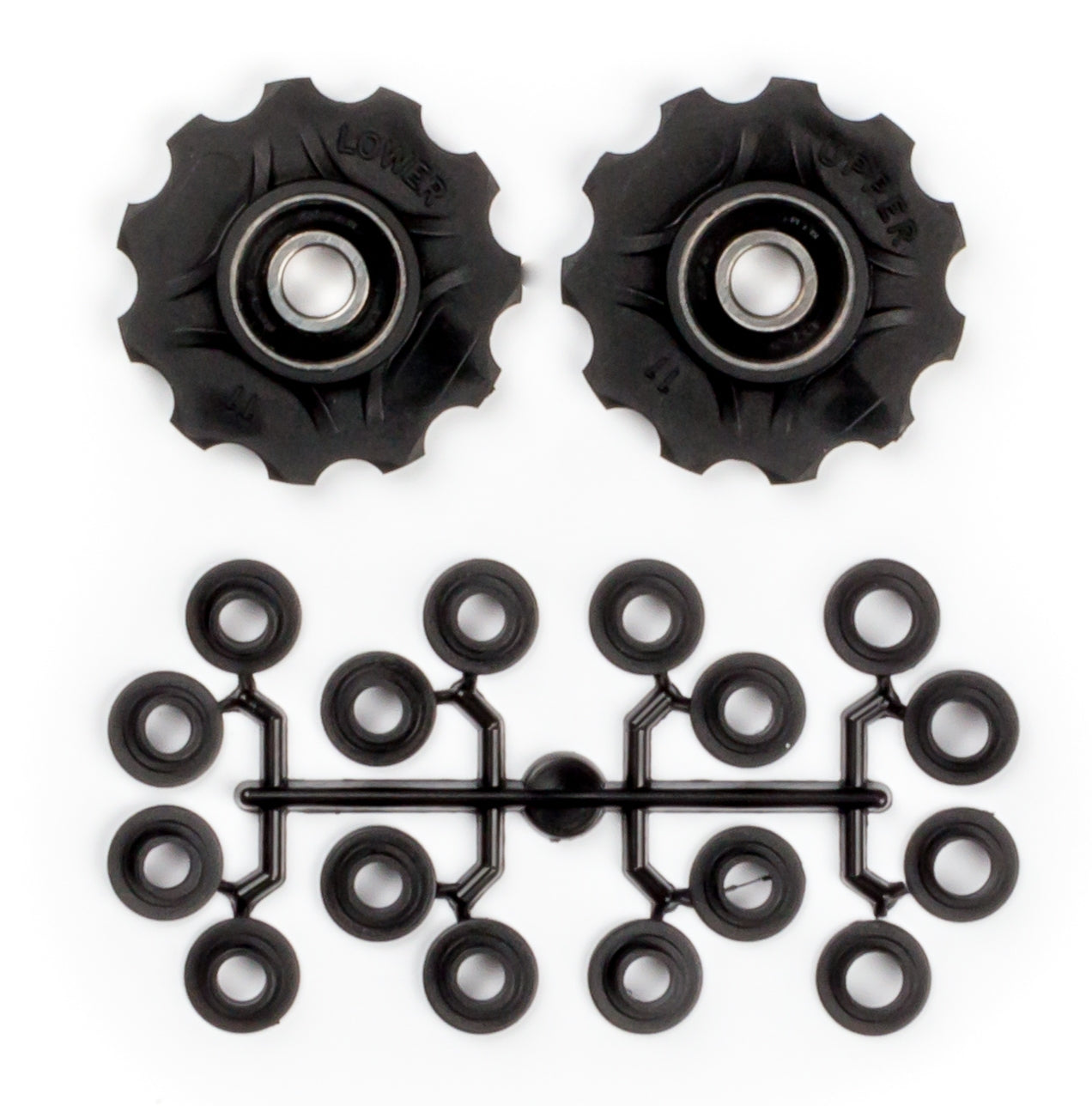 Derailleurwieltjes Elvedes 2x11 tands met standaard afgedichte lagers (10 sets)
