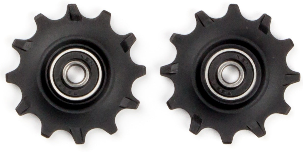 Derailleurwieltjes 2 x 12 tands Elvedes met standaard afgedichte lagers
