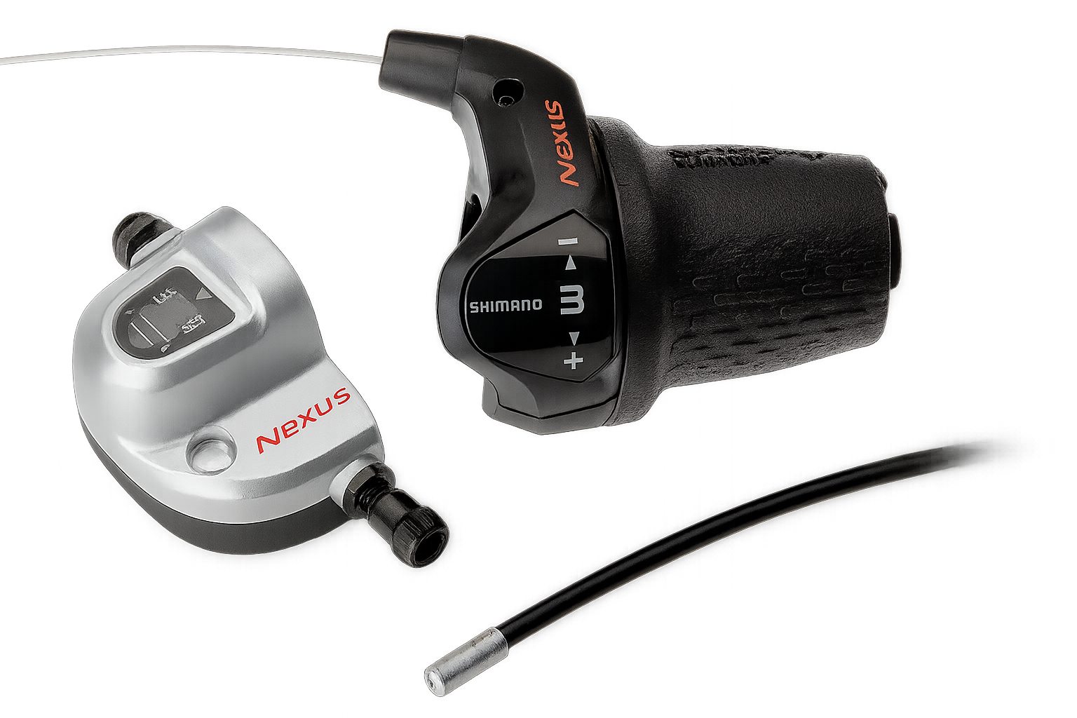 Draaiversteller 3 speed Shimano Nexus SL-3S42E met kabels en clickbox - zwart
