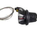 Draaiversteller SIS (links) 3 speed Shimano Tourney SL-RS36 - zwart/zilver