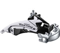 Voorderailleur 3 x 6/7-speed Shimano Tourney FD-TY510 top swing/dual pull - lage klem - 42T (66-69°) - Zwart/Zilver