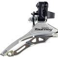 Voorderailleur 3 x 6/7 speed Shimano Tourney FD-TY300 down swing/top pull - hoge klem ø34,9 mm - 42T - (66-69°) - Zwart/Zilver