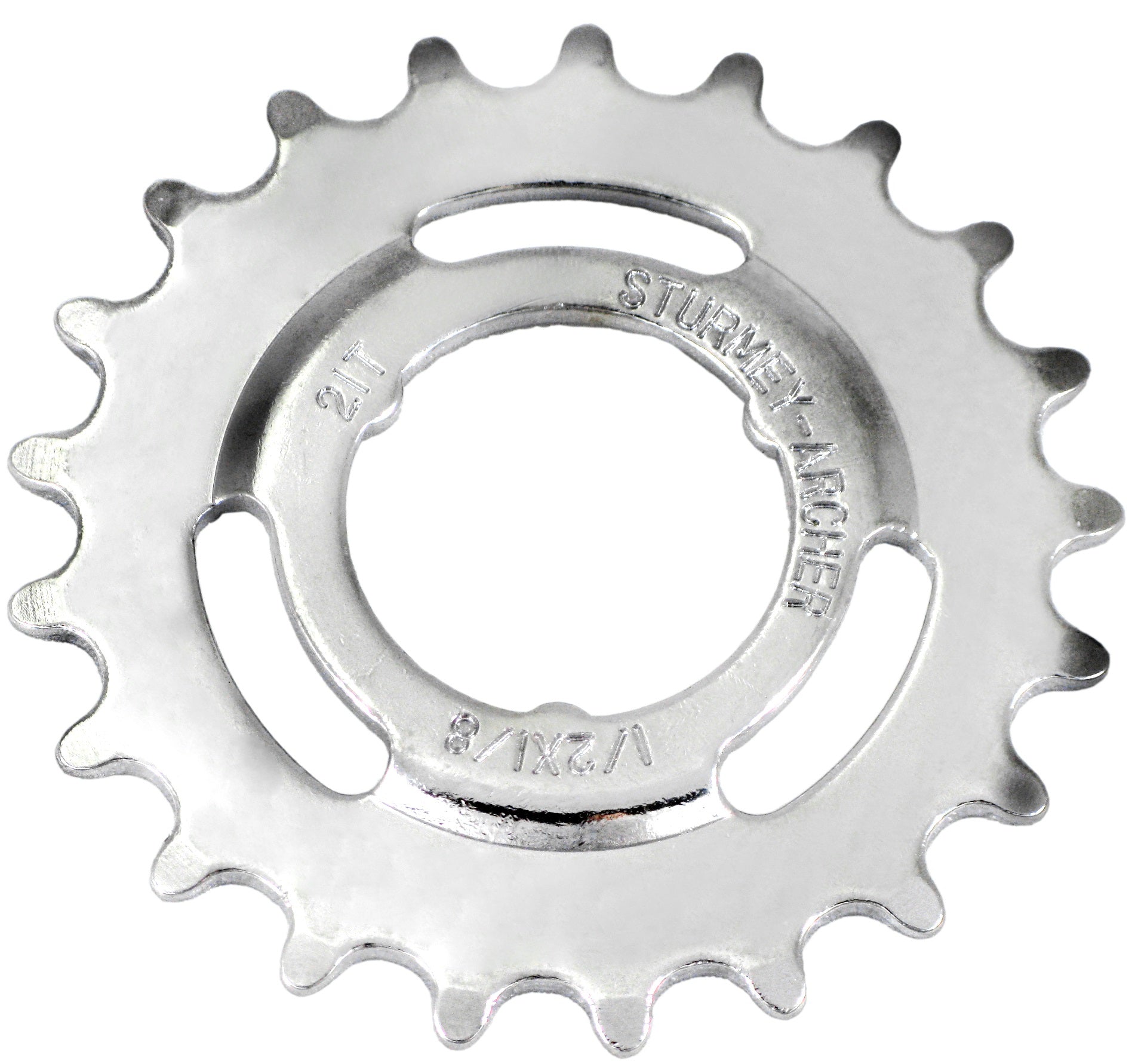 Tandwiel Sturmey Archer 21T - 1/8" doorgezet - chroom