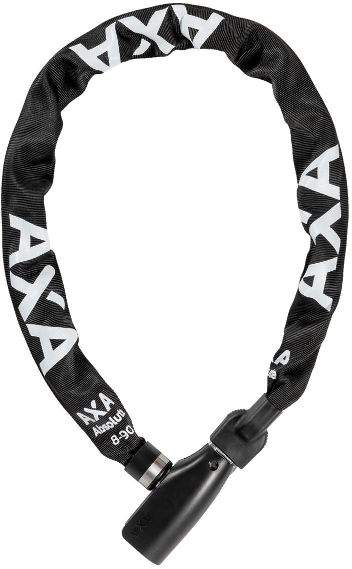 Kettingslot Axa Absolute 8-90 met polyester hoes - zwart