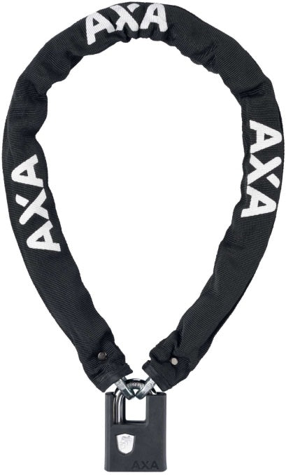 Kettingslot  Axa Clinch+ 105/7,5 met polyester hoes - zwart