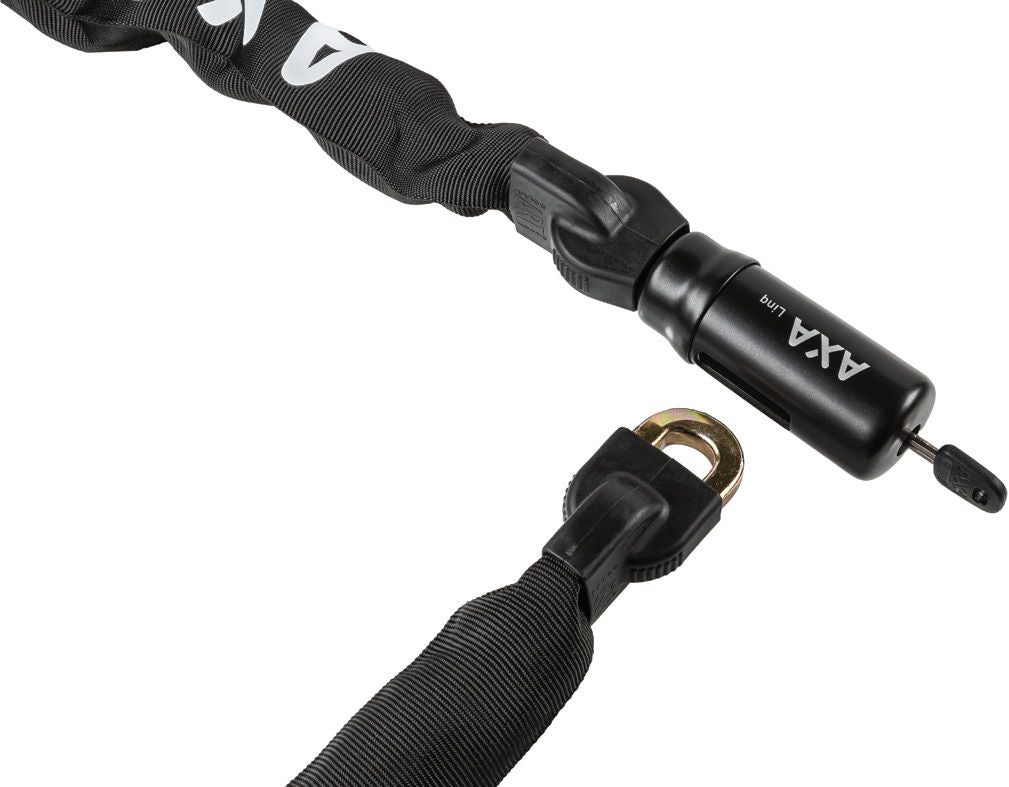 Kettingslot Axa Linq ART 2 - 180-9.5 met polyester hoes - zwart