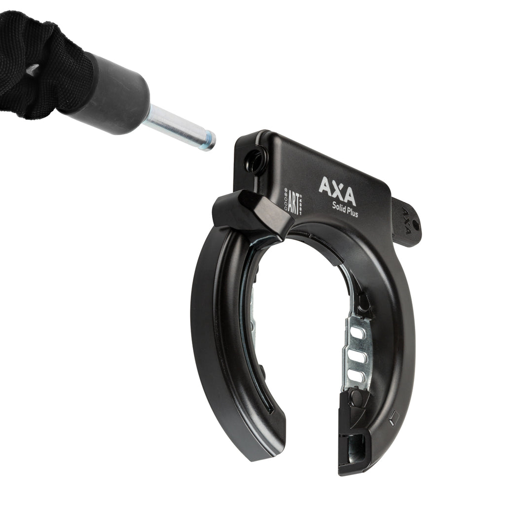 Ringslot Axa Solid Plus met afdekkapjes - zwart (werkplaatsverpakking)
