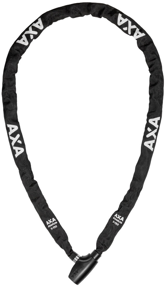 Kettingslot Axa Absolute 5-150 met polyester hoes  - zwart