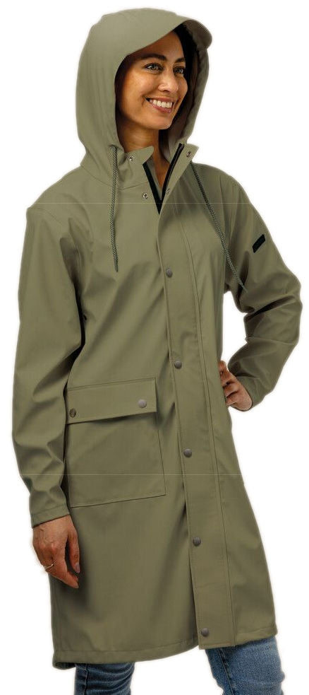 Regenjas Mirage Rainfall Trenchcoat - maat L - gemaakt van polyester soft touch - olive green