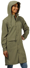 Regenjas Mirage Rainfall Trenchcoat - maat S - gemaakt van polyester soft touch - olive green