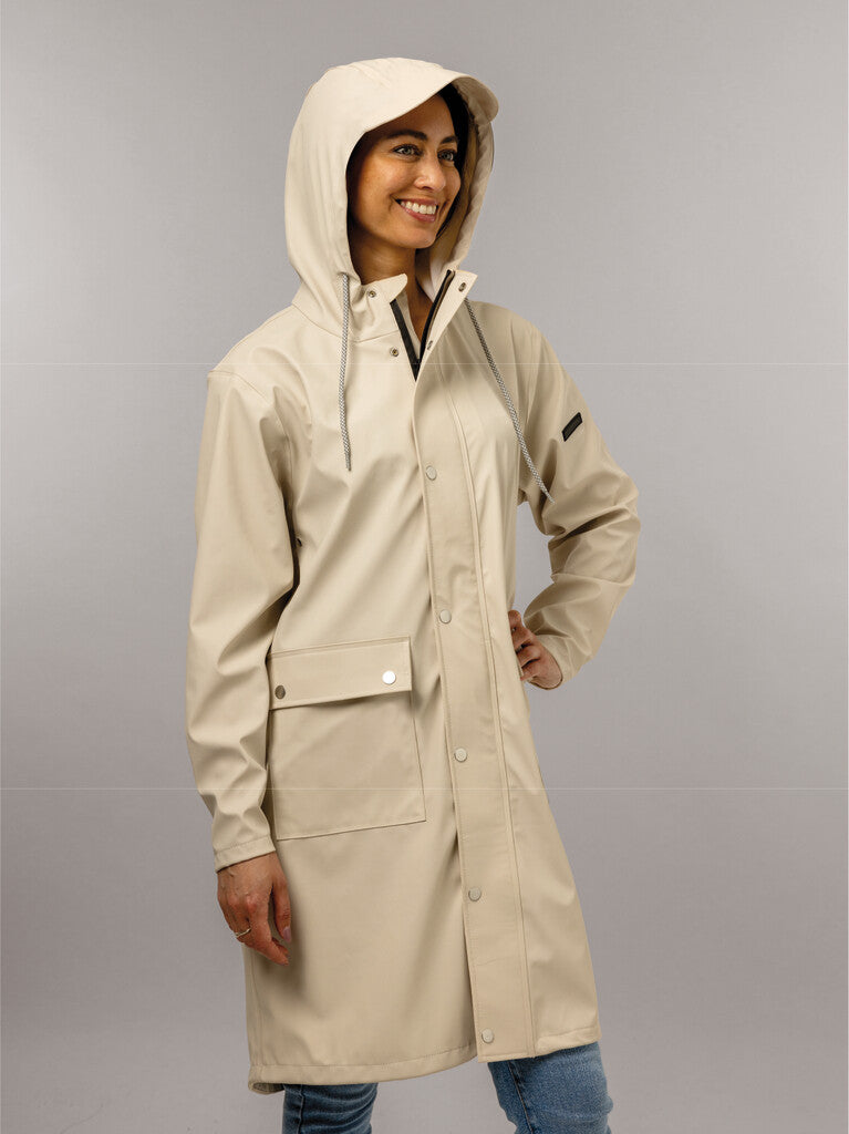Regenjas Mirage Rainfall Trenchcoat - maat M - gemaakt van polyester soft touch - off white