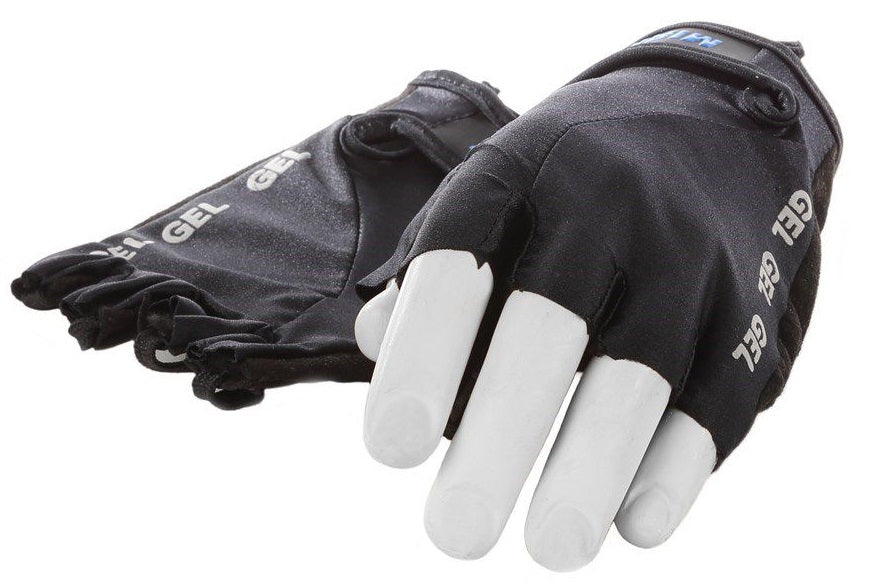 Lycra handschoen Mirage met gelpads maat  S - zwart/zwart