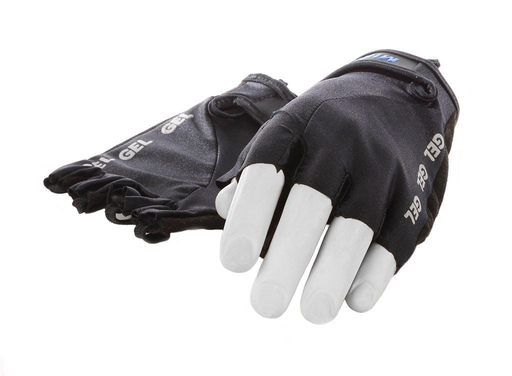 Lycra handschoen Mirage met gelpads maat M - zwart/zwart