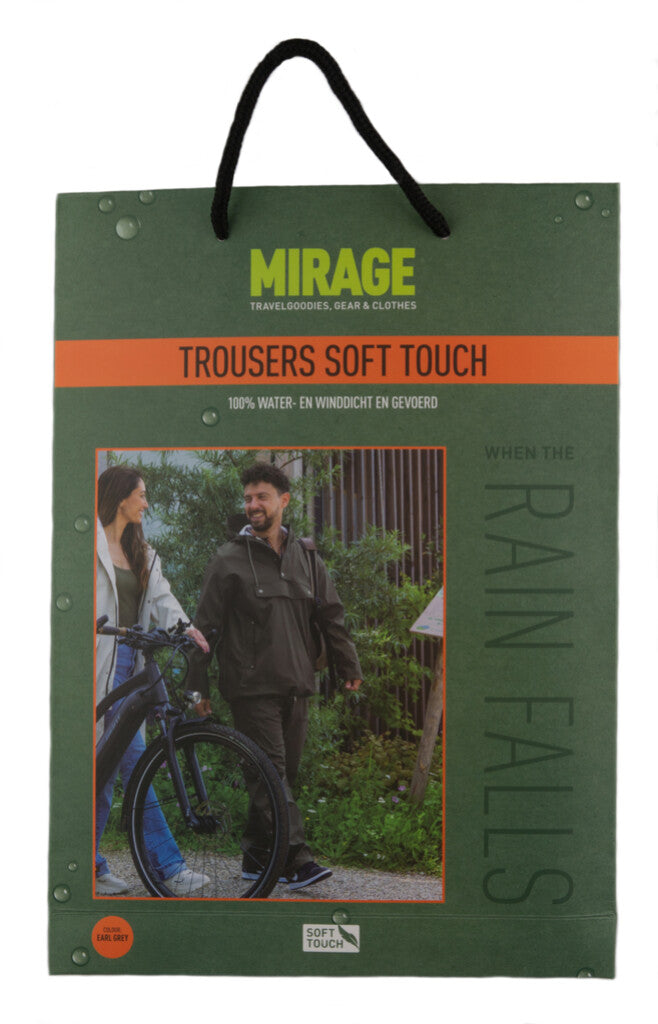 Regenbroek Mirage Rainfall Trouser Soft Touch - maat M - earl grey