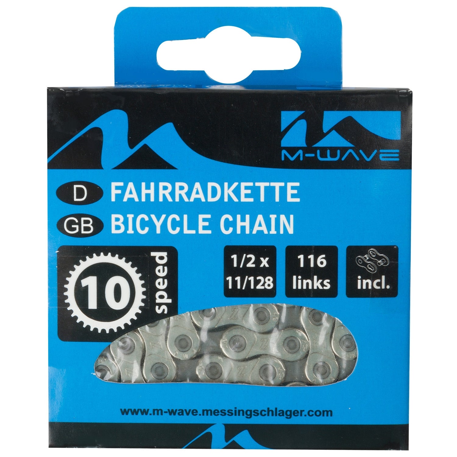 Ketting 10 speed M-Wave 1/2 x 11/128" 116 links