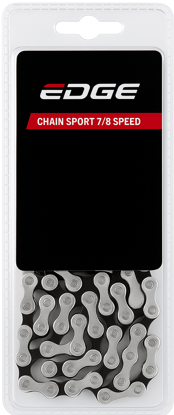 Fietsketting 7/8 speed Edge Sporty - zilver