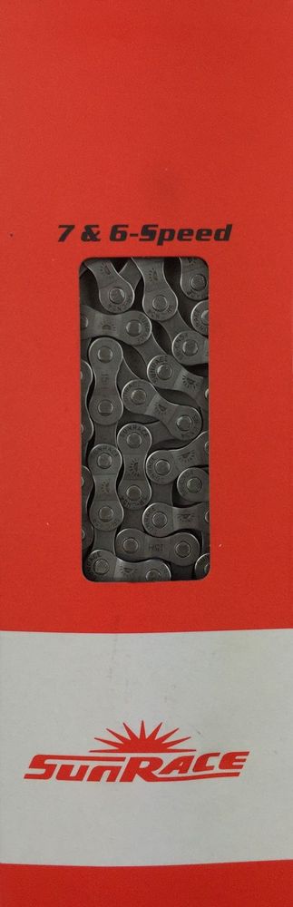Ketting 6/7 speed Sunrace CNM54 116 links - grijs