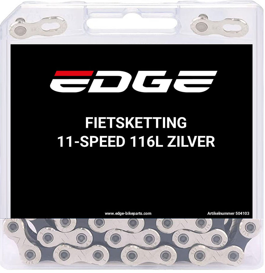 Fietsketting 11 speed Edge CHN-004 met 116 schakels - zilver