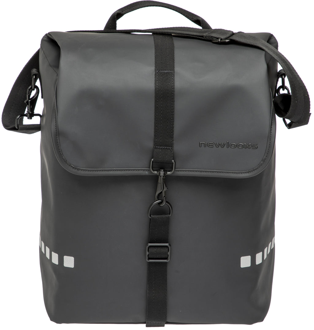 Fietstas New Looxs Odense Single 17,5 liter 32 x 16 x 38 cm - zwart