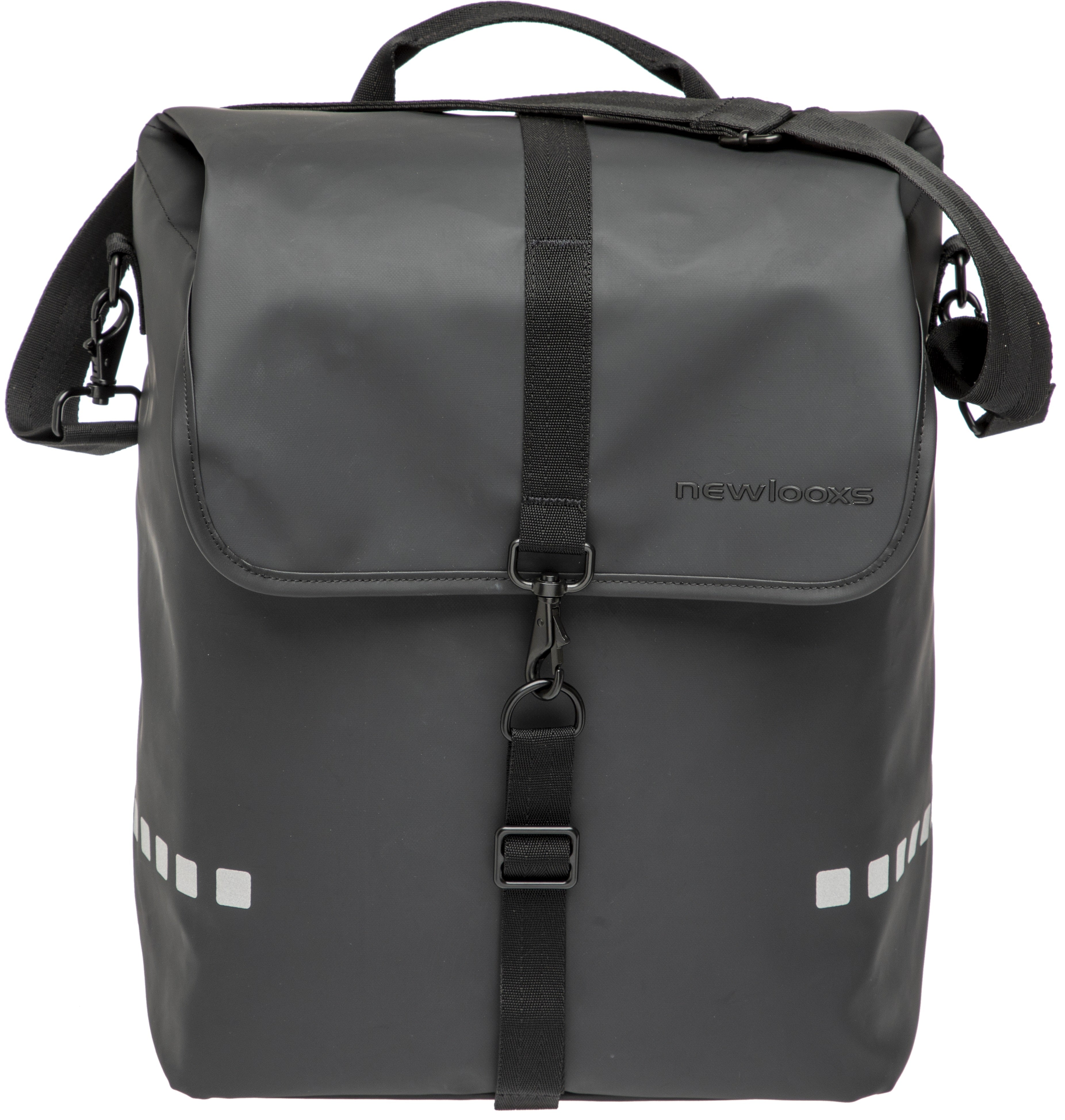 Fietstas New Looxs Odense Single 17,5 liter 32 x 16 x 38 cm - zwart