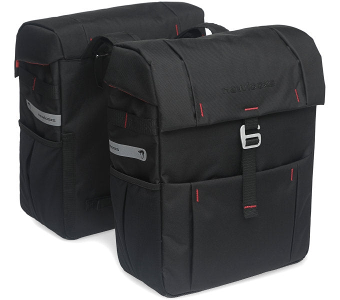 Dubbele fietstas New Looxs Vigo Double 37 liter 31 x 40 x 15 cm (2x) - zwart