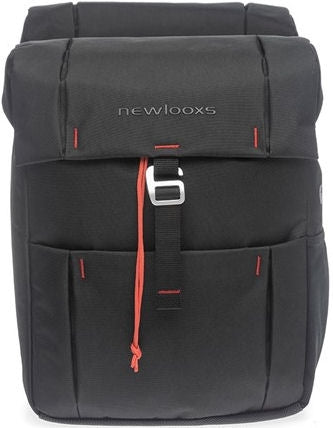 Dubbele fietstas New Looxs Vigo Double Atran 37 liter 31 x 40 x 15 cm (2x) - zwart