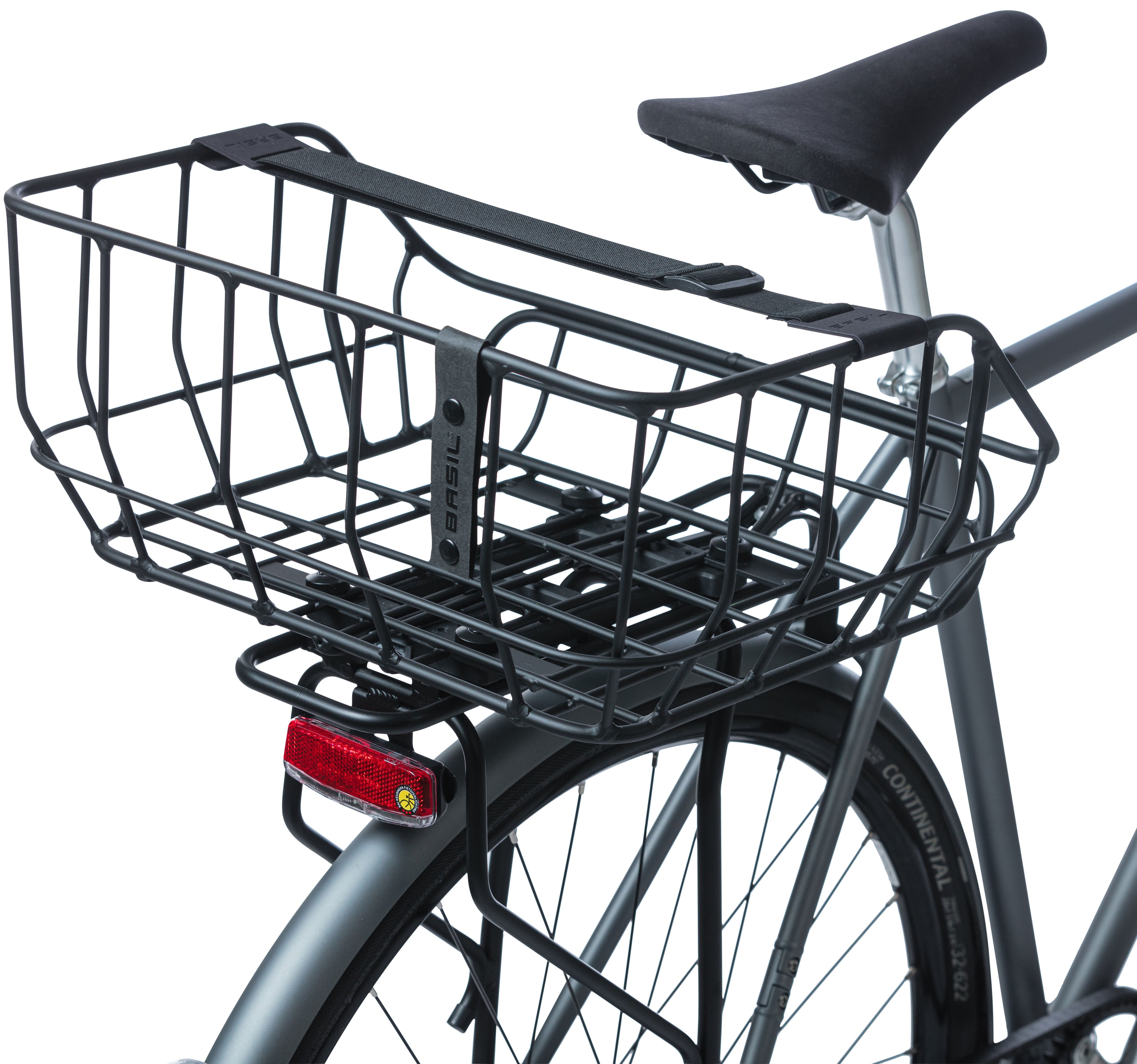 Fietsmand Basil Portland Rear MIK 25 liter 43 x 36 x 22 cm - mat zwart