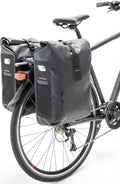 Dubbele fietstas New Looxs Varo Racktime waterdicht 40 liter 28 x 43 x 17 cm (x2) - zwart